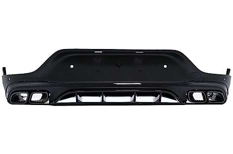 Rear Diffuser with Exhaust Black Muffler Tips suitable for Mercedes GLC Coupe Facelift C253 (2020-up) GLC63 Design