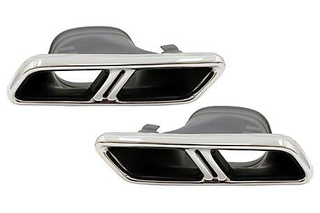 Exhaust Muffler Tips suitable for Mercedes E-Class W213 (2016-up) E63 S Design GLC SUV X253 GLC Coupe C253 (2015-2017)