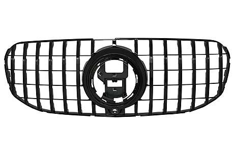 Front Grille suitable for Mercedes GLS SUV X167 (2019-2022) GT-R Panamericana Design Black