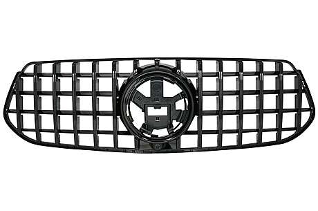 Front Central Grille suitable for Mercedes GLE SUV W167 V167 GLE Coupe C167 Sport Package 2019-2023 GTR Panamericana Design All Black