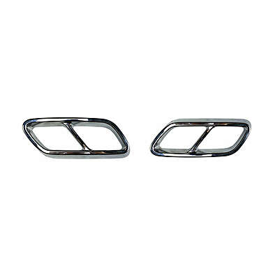 Muffler Tips Frames suitable for Mercedes C-Class W206 S206 Sport Line (2021-2023) Chrome