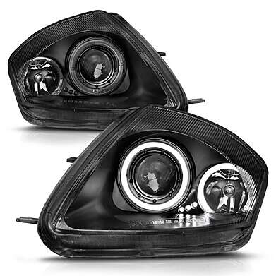 Headlights Black Angel Eyes Anzo 121332 Mitsubishi Eclipse 2000-2005