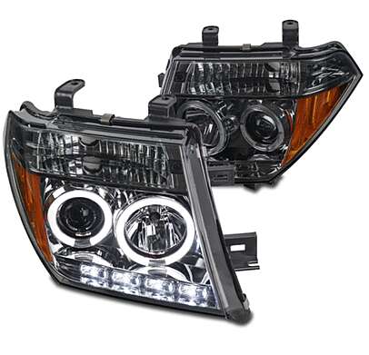 Headlights Black Angel Eyes Spyder Nissan Pathfinder R51 2005-2007