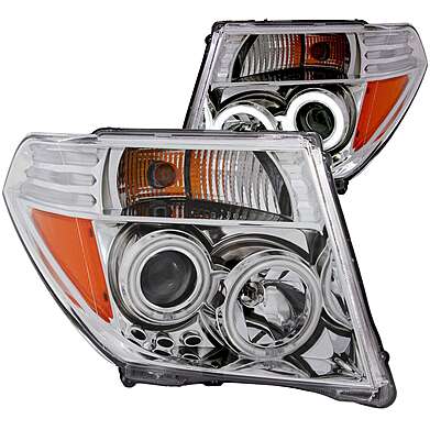 Headlights Chrome Angel Eyes Anzo 111112 Nissan Pathfinder 2005-2007 / Nissan Frontier 2005-2008