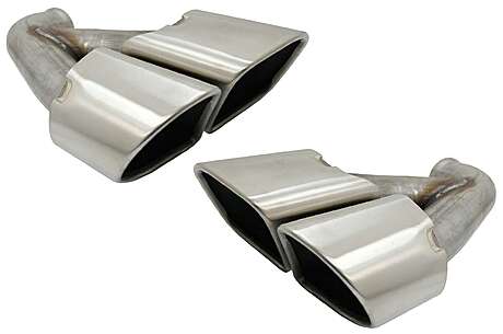 Muffler Tips Turbo Design Porsche Cayenne 92A Facelift (10/2014-2017)