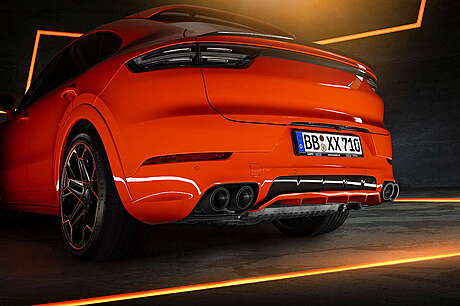 Difusor de parachoques trasero (para paquete SportDesign) Techart 09Y.100.510.009-T para Porsche Cayenne E3 (original, Alemania)