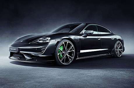 Spoiler de parachoques delantero Techart 09J.121.100.009-T para Porsche Taycan (original, Alemania)