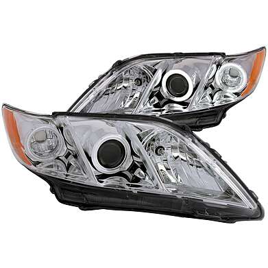 Opticas delanteras cromadas con ojos de angel Anzo 121180 para Toyota Camry 2007-2009