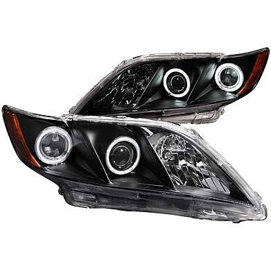Opticas delanteras negras con angel eyes Anzo 121181 para Toyota Camry 2007-2009