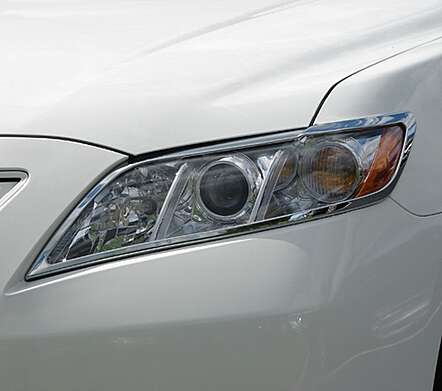 Cubiertas de faros cromados IDFR 1-TA223-01C para Toyota Camry Sedan 2006-2009