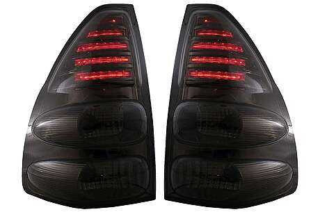 LED Taillights suitable for Toyota Land Cruiser FJ120 (2003-2008) Red Smoke