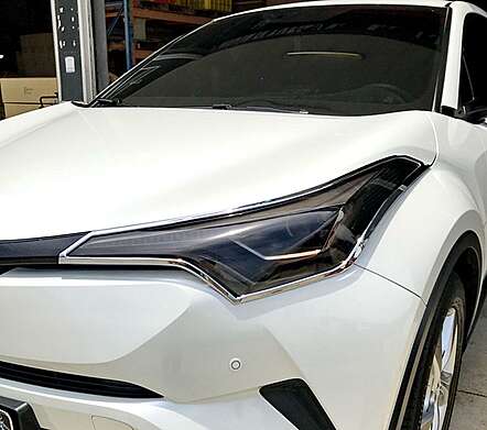 Cubiertas de faro cromadas IDFR 1-TA240-01C para Toyota C-HR 2017-2023