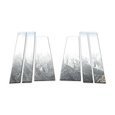 Molduras para pilares de puerta, 6 piezas, acero inoxidable Diamond Grade SRF0673 para Toyota Highlander 2014-2019