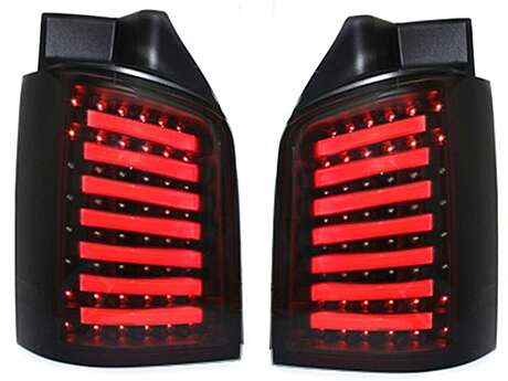 LED Taillights suitable for VW T5 (04.2003-2009) Black Smoke