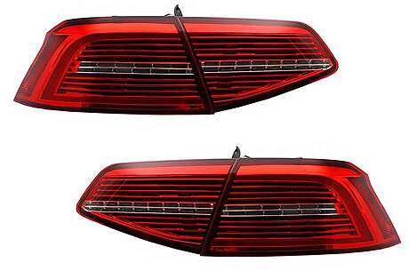 LED Taillights suitable for VW Passat B8 3G (2015-2019) Limousine Matrix R line with Sequential Dynamic Turning Lights