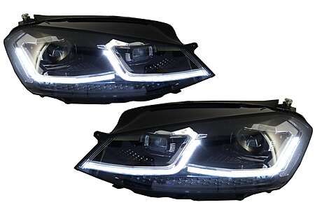 LED Headlights suitable for VW Golf 7 VII (2012-2017) Facelift G7.5 R Line Design with Sequential Dynamic Turning Lights