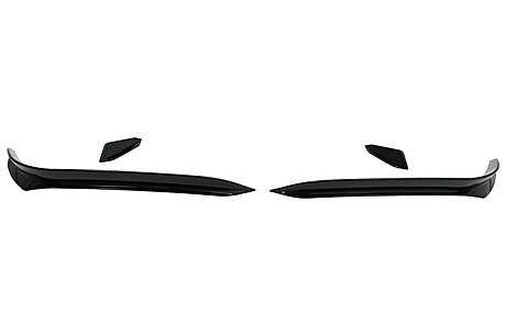 Front Bumper Side Fins Flaps suitable for VW Golf 7.5 GTI 5G Hatchback (2017-2020) Piano Black