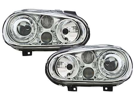 Headlights suitable for VW Golf IV 4 (09.1997-09.2003) R32 Design Chrome