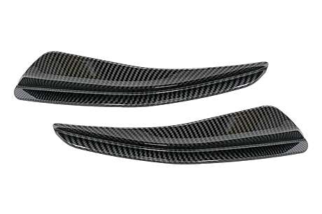 Front Bumper Side Fins Flaps suitable for VW Golf 8 Mk8 MQB GTI / R-Line (2020-Up) Carbon Look