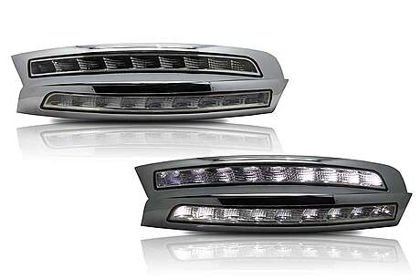 Luz diurna con marco cromado para Volvo XC90 2007-2014