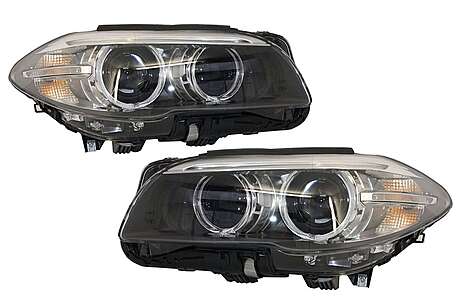 Headlights Full LED Bi-Xenon Angel Eyes suitable for BMW 5 Series F10 F11 (2011-2013) LCI Facelift Look