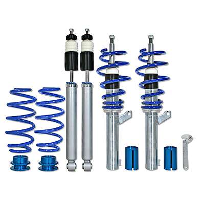 BlueLine Coilover Kit suitable for Audi A3 (8P) Sportback and Cabrio 1.4TFSi, 1.6, 1.8TFSi, 2.0, 2.0T / DSG and 1.9TDi