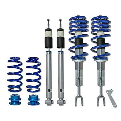 BlueLine Coilover Kit suitable for Audi A4 B6 and B7 Avant (8e) Quattro 1.8T, 3.0, 1.9TDI, 2.5TDI, except vehicles with height control or Sport-equipment