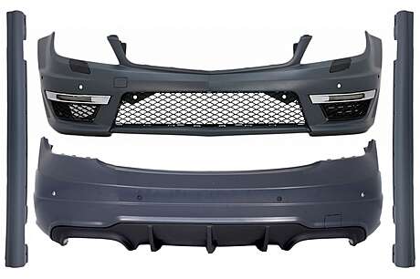 Body Kit suitable for Mercedes C-Class W204 (2007-2015) Facelift C63 Design