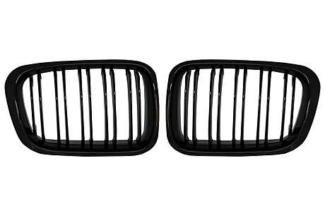 Central Kidney Grilles suitable for BMW 3 Series E46 Non Facelift (1998-09.2001) Double Stripe M Design Piano Black