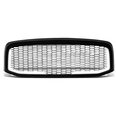 U-LED DRL Honeycomb Mesh Bumper Grille Glossy Dodge Ram 1500 2500 3500 2006-2009 