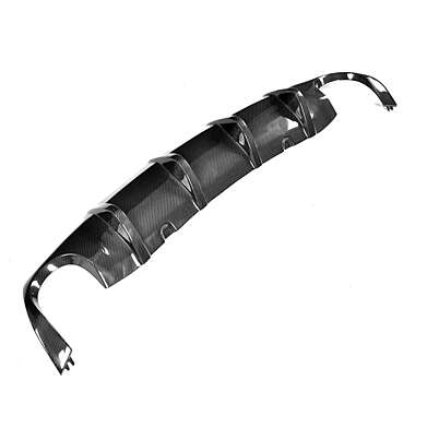 Carbon Fiber Rear Bumper Diffuser Lip Dual Exhaust for VW Scirocco R R20 2009-2014