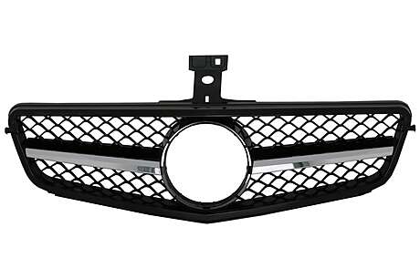 Front Grille suitable for Mercedes C-Class W204 S204 Limousine Station Wagon (2007-2014) Sport Piano Black C63 Design