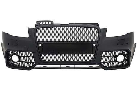 Front Bumper with Front Grille suitable for Audi A4 B7 (2004-2008) RS4 Design Black