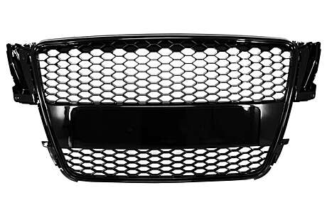 Badgeless Front Grille suitable for Audi A5 8T (2007-2011) RS Design Piano Black