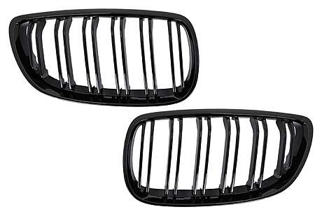 Front Kidney Grilles suitable for BMW 3 Series E92 E93 Coupe Convertible NonLCI (2006-2009) Double Stripe M-Package Sport Design