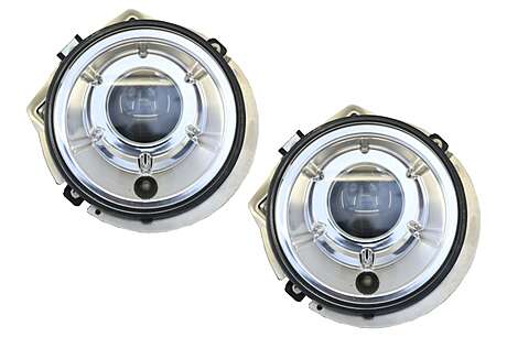 Headlights Chrome suitable for Mercedes G-Class W463 (1989-2012) Bi-Xenon Look