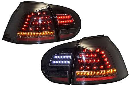 Full Led Taillights suitable for VW Golf V 5 Left Hand Drive (2004-2009) Black Urban Style