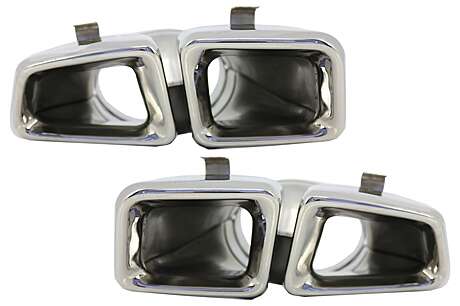 Exhaust Muffler Tips suitable for Mercedes M-Class W166 (2012-2015) CLS-Class W218 Facellift CLS63 Chrome Edition