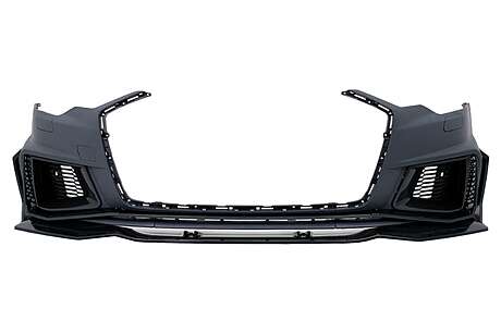 Front Bumper suitable for Audi A6 C8 4K (2018-2022) RS6 Carbon Look Ornaments