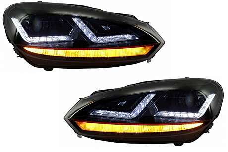 Osram Xenon Upgrade Headlights LEDriving suitable for VW Golf 6 VI (2008-2012) Red GTI LED Dynamic Sequential Turning Lights