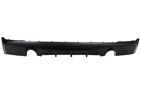 Rear Bumper Spoiler Valance Diffuser Double Outlet for Single Exhaust suitable for BMW 2 Series F22 F23 (2013-) Matte Black