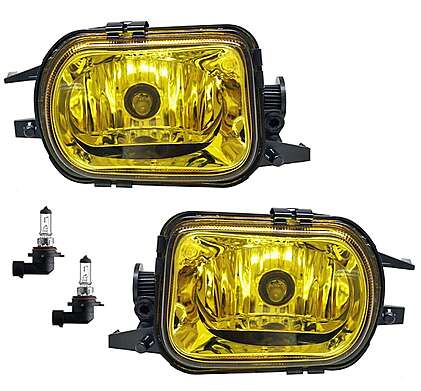 Front Bumper Fog Lights Yellow Mercedes-Benz SLK R170 Convertible 03/2000 - 04/2004