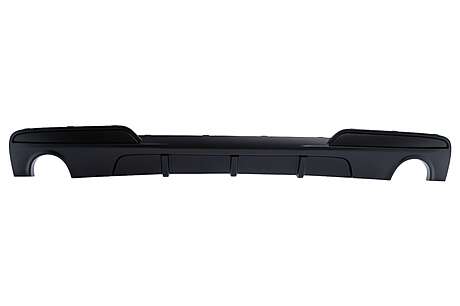 Rear Bumper Air Diffuser Double Outlet Single Exhaust suitable for BMW 5 Series F10 F11 (2011-2017) Matte Black