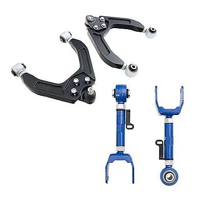 Megan Racing MRS-TS-0120, MRC-TS-0121 4pc Front + Rear Upper Camber Control Arm Tesla Model 3 2017-2023 / Tesla Y 2020-2323