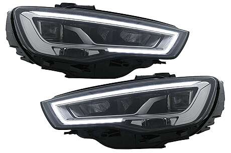 Full LED Headlights suitable for Audi A3 8V Pre-Facelift (2013-2016) Upgrade for Halogen with Sequential Dynamic Turning Lights LHD