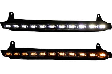 LED DRL Daytime Running Lights suitable for Audi Q7 4L (2006-2009) Turning Lights Facelift Design