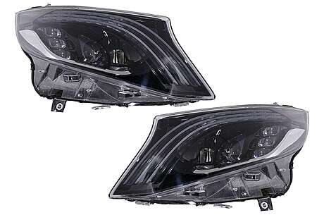 Full LED Headlights suitable for Mercedes V-Class W447 (2016-2020) Black