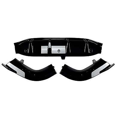 Rear Bumper Diffuser Glossy Black Mercedes-Benz X254 GLC200 GLC220 GLC300 AMG 2022-2024