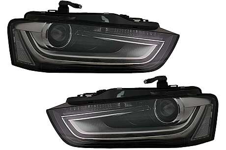 LED DRL Headlights for Audi A4 B8.5 Facelift (2012-2015) Black