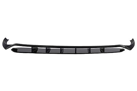 Front Bumper Spoiler suitable for Audi Q8 S-Line (2018-2023) Shiny Black